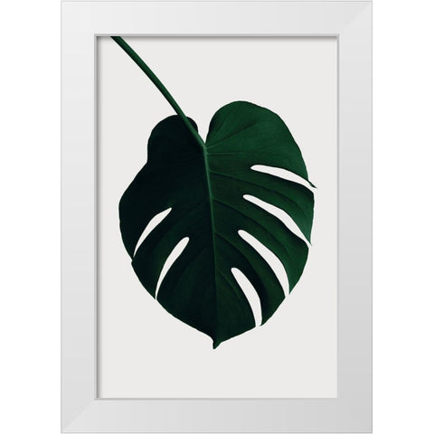 Monstera Natural 35 White Modern Wood Framed Art Print by 1x Studio III