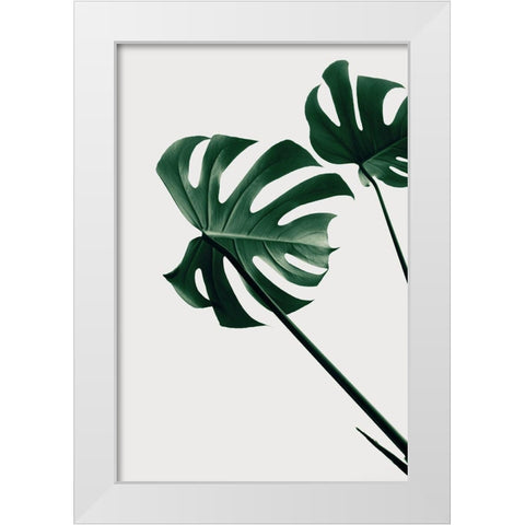 Monstera Natural 47 White Modern Wood Framed Art Print by 1x Studio III