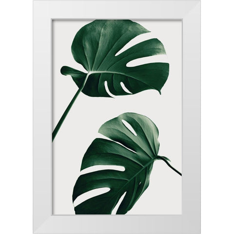 Monstera Natural 46 White Modern Wood Framed Art Print by 1x Studio III