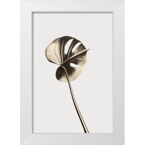 Monstera Gold 06 White Modern Wood Framed Art Print by 1x Studio III