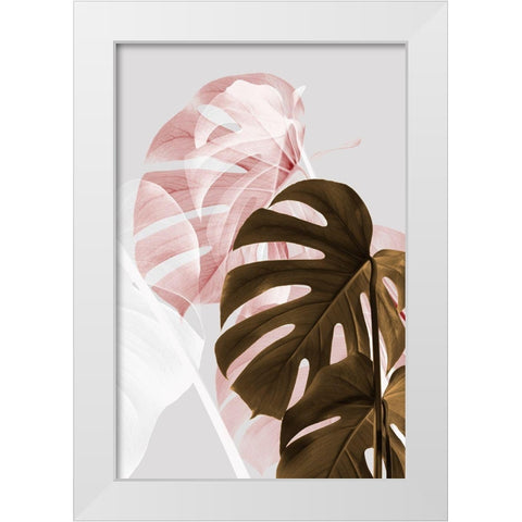 Monstera Creative 04 White Modern Wood Framed Art Print by 1x Studio III