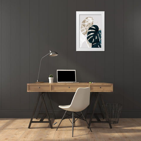 Monstera Creative 05 White Modern Wood Framed Art Print by 1x Studio III