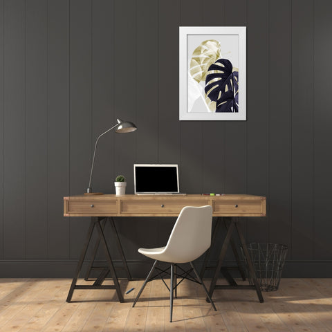 Monstera Creative 06 White Modern Wood Framed Art Print by 1x Studio III