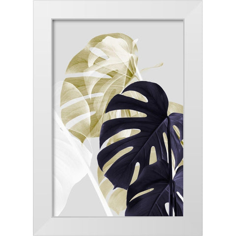 Monstera Creative 06 White Modern Wood Framed Art Print by 1x Studio III