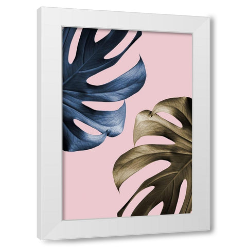 Monstera Pink 11 White Modern Wood Framed Art Print by 1x Studio III
