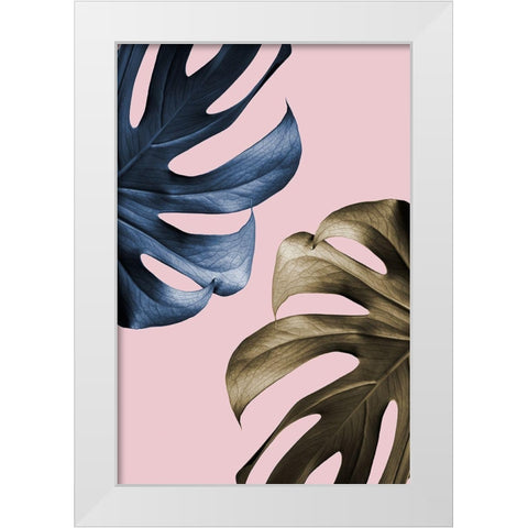 Monstera Pink 11 White Modern Wood Framed Art Print by 1x Studio III