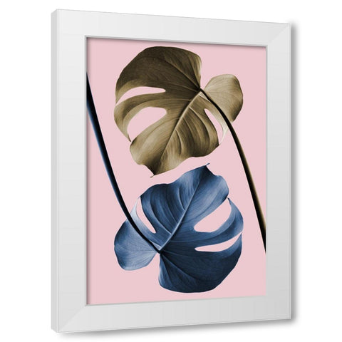 Monstera Pink 12 White Modern Wood Framed Art Print by 1x Studio III