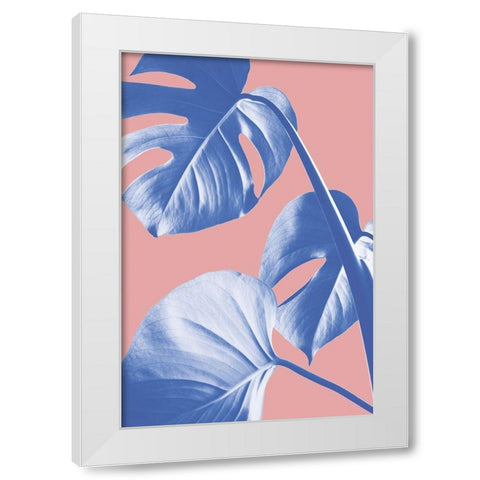 Monstera Purple 05 White Modern Wood Framed Art Print by 1x Studio III