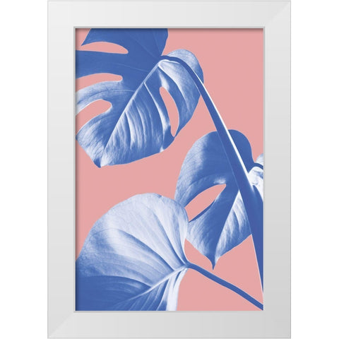 Monstera Purple 05 White Modern Wood Framed Art Print by 1x Studio III