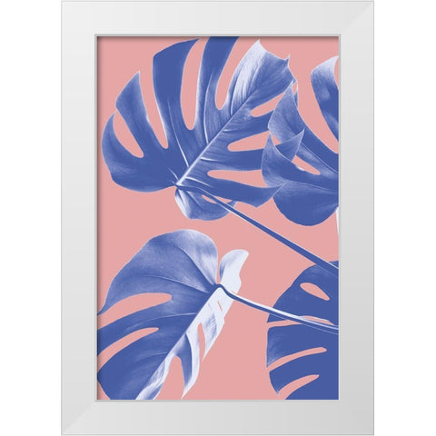 Monstera Purple 06 White Modern Wood Framed Art Print by 1x Studio III