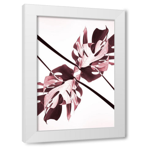 Monstera Kaleidoscope 02 White Modern Wood Framed Art Print by 1x Studio III