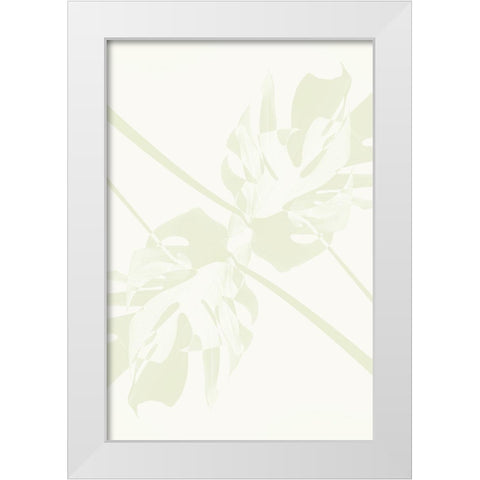 Monstera Kaleidoscope 04 White Modern Wood Framed Art Print by 1x Studio III