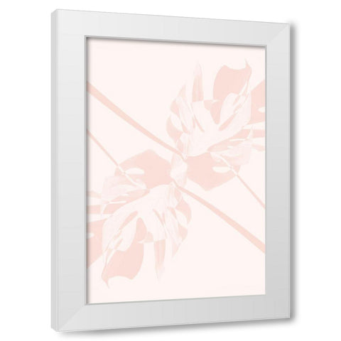 Monstera Kaleidoscope 05 White Modern Wood Framed Art Print by 1x Studio III