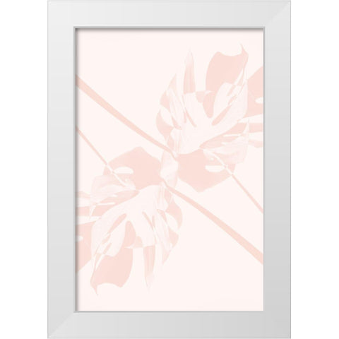 Monstera Kaleidoscope 05 White Modern Wood Framed Art Print by 1x Studio III