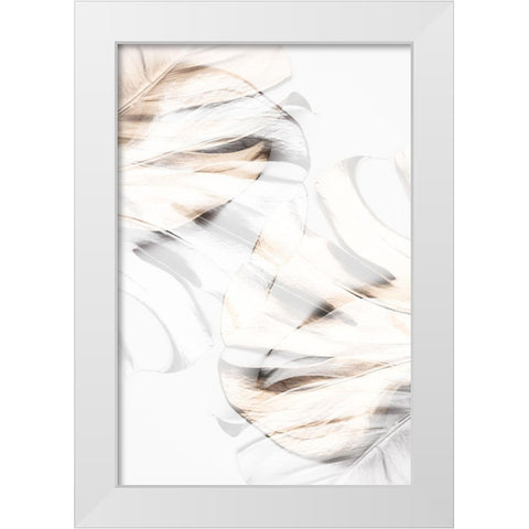 Monstera Gold 11 White Modern Wood Framed Art Print by 1x Studio III