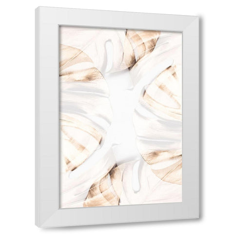 Monstera Gold 13 White Modern Wood Framed Art Print by 1x Studio III