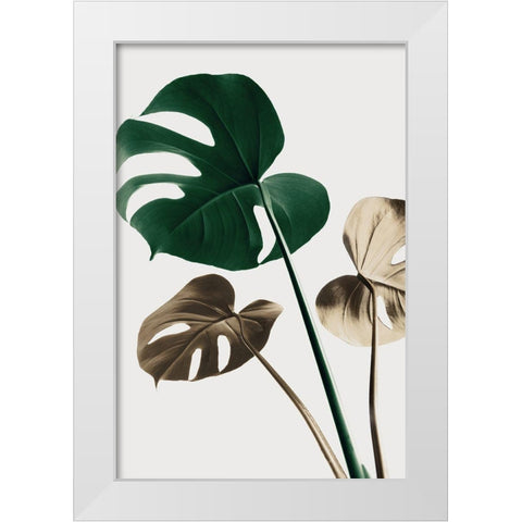 Monstera Mix 04 White Modern Wood Framed Art Print by 1x Studio III