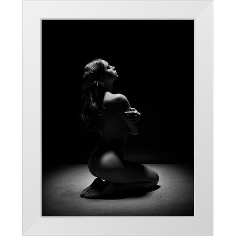 Under The Light White Modern Wood Framed Art Print by Yang, James