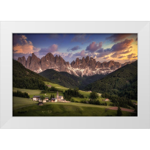 Chiesa Di Santa Maddalena White Modern Wood Framed Art Print by Riml, Ludwig
