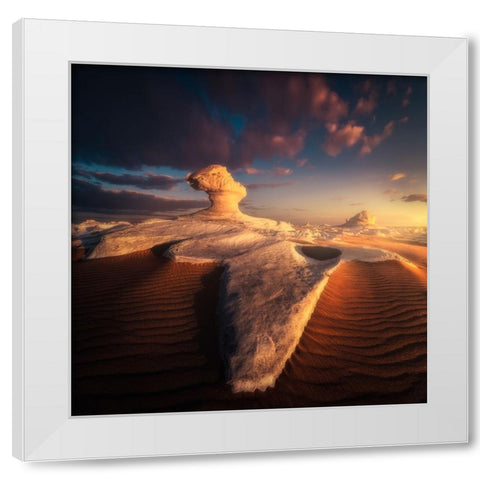 Mothership White Modern Wood Framed Art Print by George, David