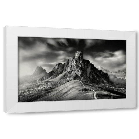 Gusella White Modern Wood Framed Art Print by Gersak, Darko