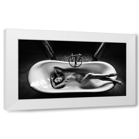 Untitled White Modern Wood Framed Art Print by Valasek, Patrik