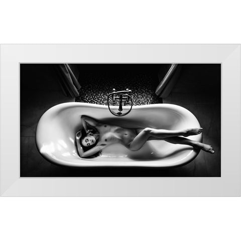 Untitled White Modern Wood Framed Art Print by Valasek, Patrik