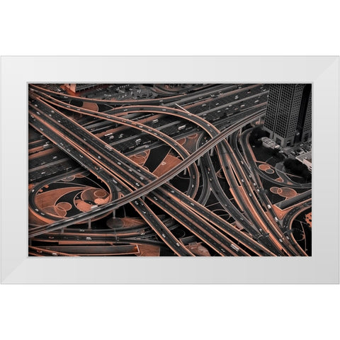 Dubai White Modern Wood Framed Art Print by Tesching, Klaus