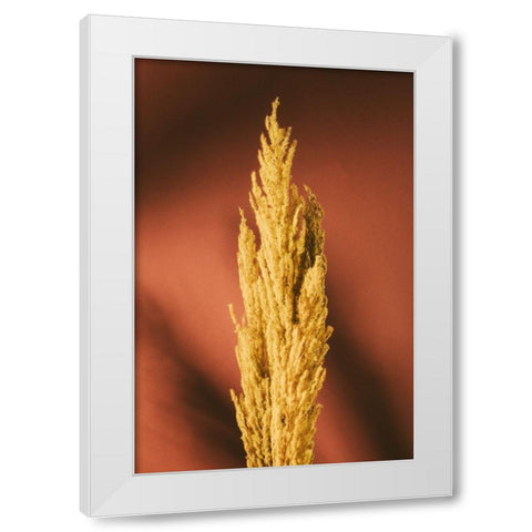 Yellow Grass Rust White Modern Wood Framed Art Print by 1x Studio III