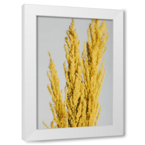 Yellow Grass Close White Modern Wood Framed Art Print by 1x Studio III