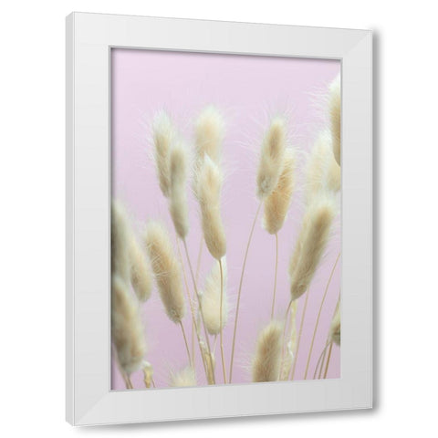 Bunny Grass Pink 01 White Modern Wood Framed Art Print by 1x Studio III