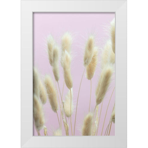 Bunny Grass Pink 01 White Modern Wood Framed Art Print by 1x Studio III