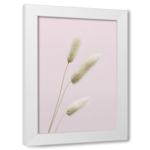 Bunny Grass Pink 03 White Modern Wood Framed Art Print by 1x Studio III
