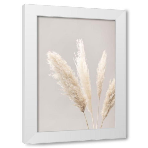 Pampas Grass Grey 06 White Modern Wood Framed Art Print by 1x Studio III