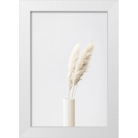 Pampas Grass Grey 10 White Modern Wood Framed Art Print by 1x Studio III