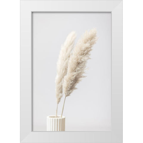 Pampas Grass Grey 11 White Modern Wood Framed Art Print by 1x Studio III