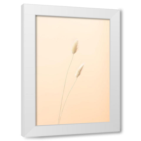 Bunny Grass Peach 08 White Modern Wood Framed Art Print by 1x Studio III