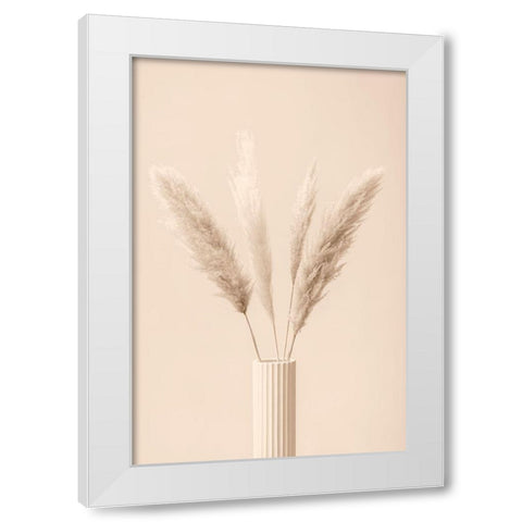 Pampas Grass Beige 09 White Modern Wood Framed Art Print by 1x Studio III