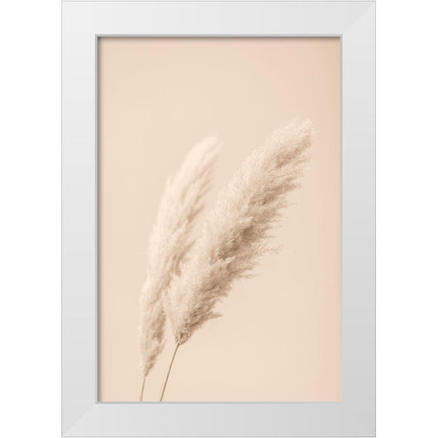 Pampas Grass Begie 15 White Modern Wood Framed Art Print by 1x Studio III