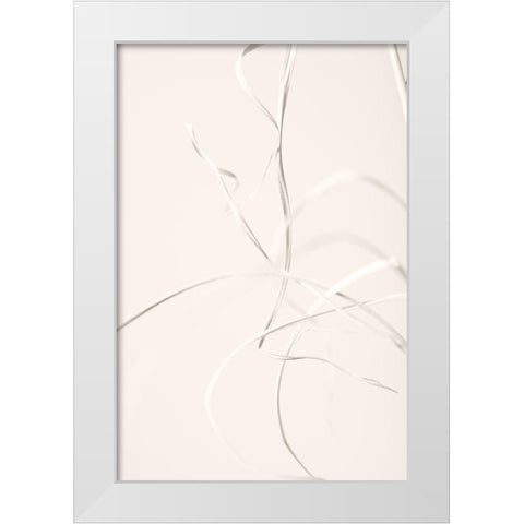 Dried Grass Light Beige 02 White Modern Wood Framed Art Print by 1x Studio III