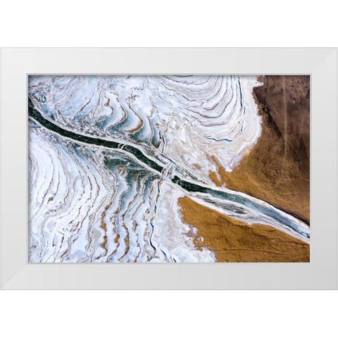 Land Of Ice And Snow White Modern Wood Framed Art Print by SPIDER