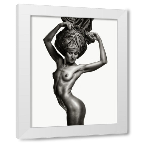 Awakening. Flowers Series. White Modern Wood Framed Art Print by Nazarov, Mark