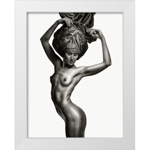 Awakening. Flowers Series. White Modern Wood Framed Art Print by Nazarov, Mark