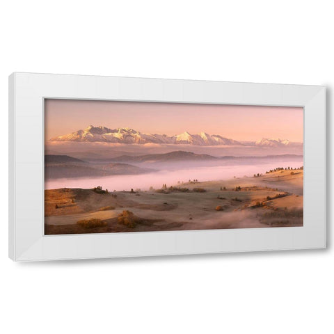 Fog Tatra White Modern Wood Framed Art Print by Mierzejewski, Krzysztof