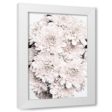 Chrysanthemum No 08 White Modern Wood Framed Art Print by 1x Studio III