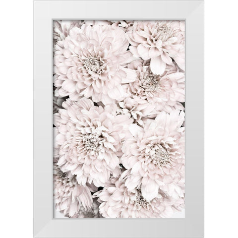 Chrysanthemum No 09 White Modern Wood Framed Art Print by 1x Studio III