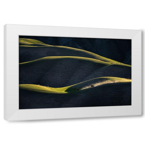 HerdsmanS Life White Modern Wood Framed Art Print by Liao, Yuhan
