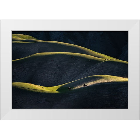 HerdsmanS Life White Modern Wood Framed Art Print by Liao, Yuhan
