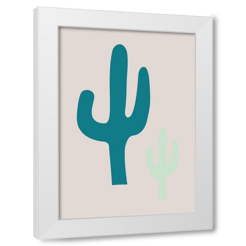Cactus Beige White Modern Wood Framed Art Print by 1x Studio II