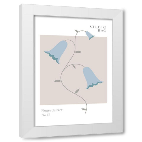 Bluebells Studio Bac White Modern Wood Framed Art Print by 1x Studio II